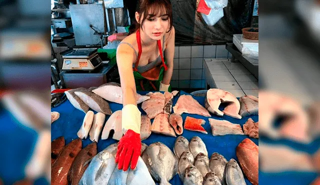 Instagram: La vendedora de pescado más bella de Taiwán ya es tendencia en China [VIDEO]