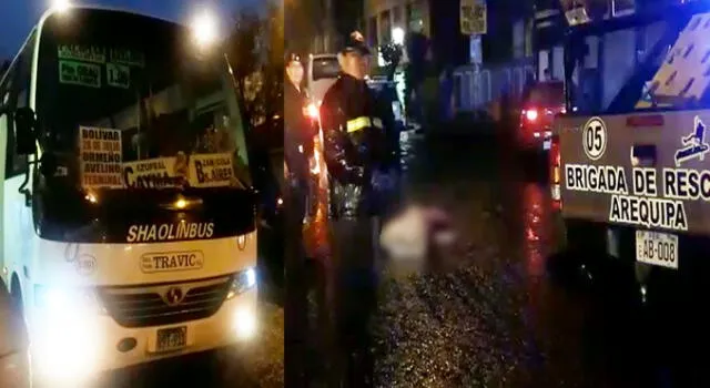Arequipa: mujer muere atropellada por combi en Avelino Cáceres [VIDEO]