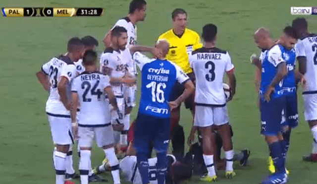 Melgar vs Palmeiras: brutal falta de Felipe Melo a Alexis Arias en Copa Libertadores [VIDEO]