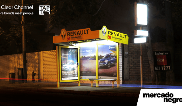 Clear Channel y TAP TAP utilizaron la tecnología mOOHbile en paraderos para Renault