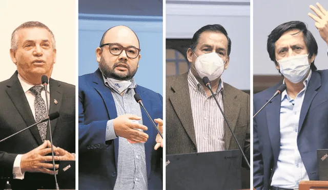 Sospechas. Los portavoces que bloquean la reforma son Daniel Urresti (Podemos Perú), Diethell Columbus (Fuerza Popular), José Vega (UPP) y Fernando Meléndez (APP).
