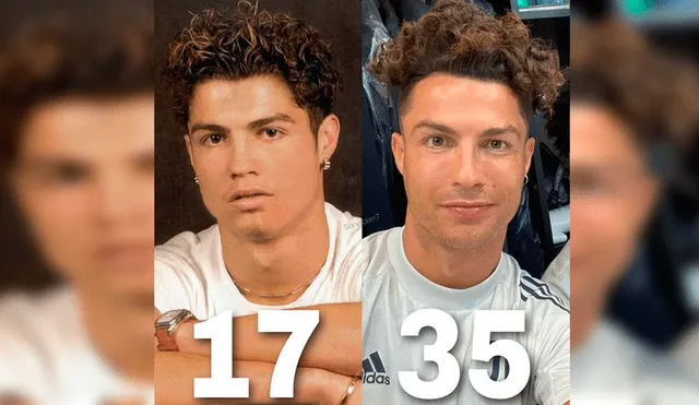 Cristiano Ronaldo desata una ola de memes tras mostrar nuevo peinado. (FOTOS: Captura/Composición GLR).