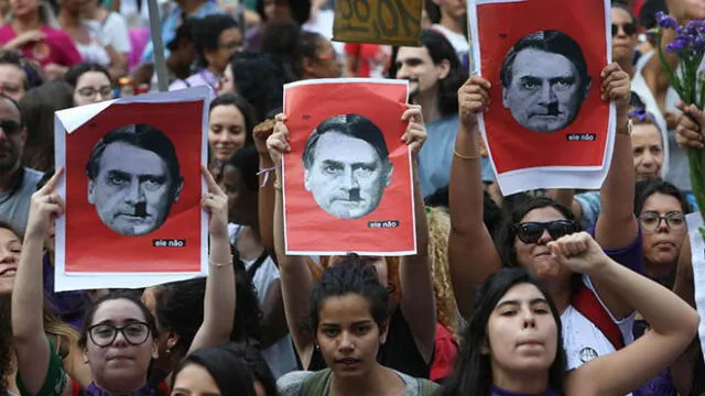 Brasil: un día antes de las elecciones las mujeres protestan contra ultraderechista Jair Bolsonaro