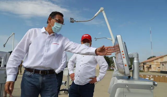 Mandatario llegó a Piura con 20 ventiladores mecánicos.