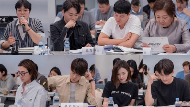 "Doctor Playbook": Jo Jung Suk, Yoo Yeon Seok, Jung Kyung Ho y más actores en la lectura del guión del drama.