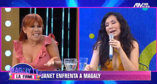 Magaly Medina y Janet Barboza en 'Magaly tv, la firme". Foto: captura
