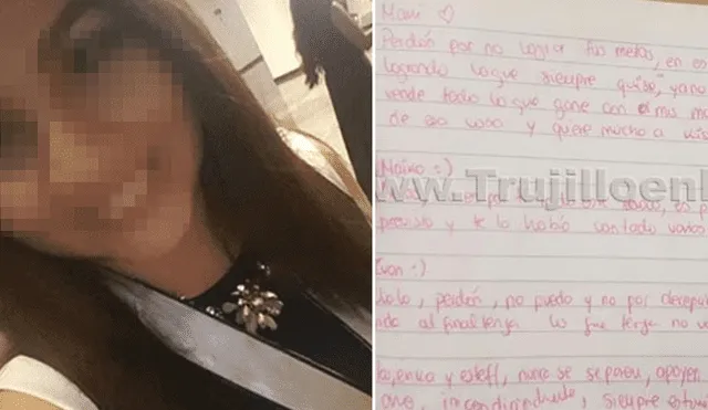 En Facebook, revelan carta de despedida de la joven que se suicidó en la UPAO de Trujillo 