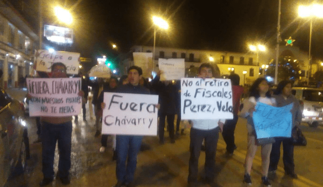 Huancayo: Pobladores marcharon en contra de Pedro Chávarry