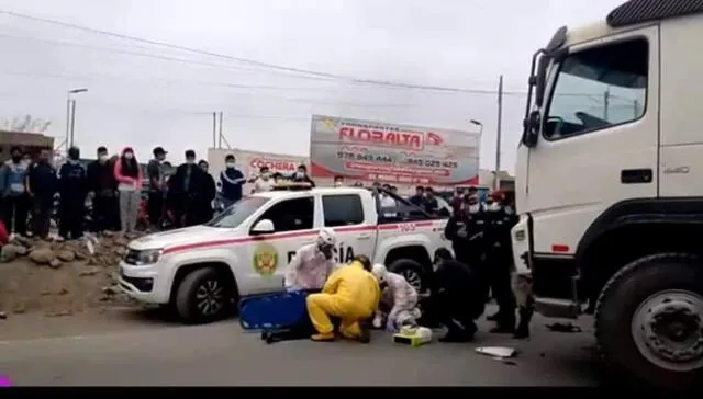 Camión atropella a policía en Trujillo