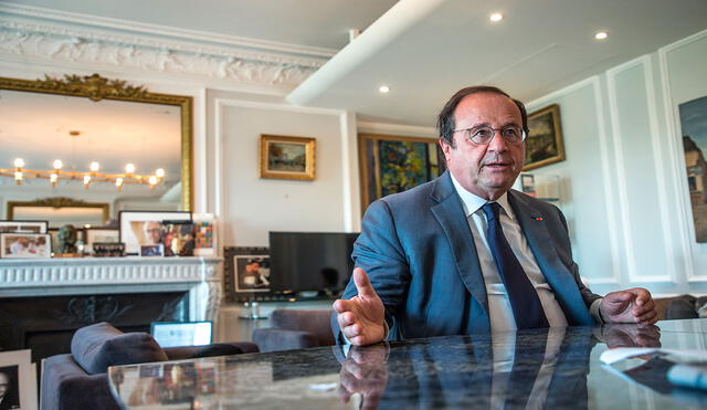 François Hollande entrevistado en París se refirió a la situación actual en Francia, donde habrá elecciones presidenciales en 2022. Foto: EFE