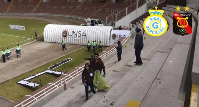 Arequipa: Voluntarios limpiaron estadio tras el partido Melgar vs Real Garcilaso