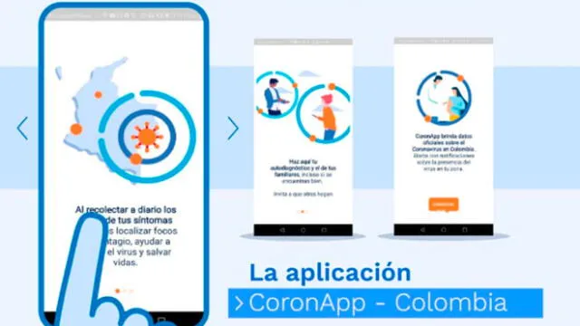 En CoronApp los usuarios pueden ingresar información de sus síntomas.