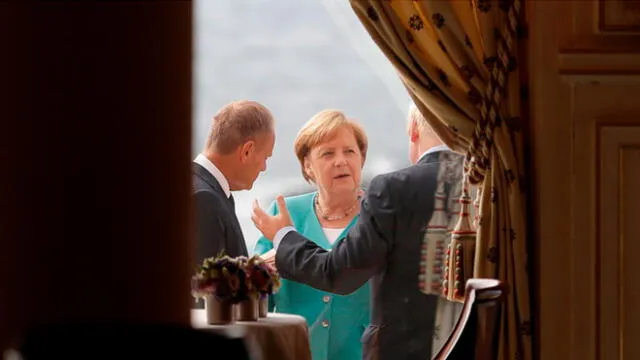 Ángela Merkel en la cumbre del G7 en Francia. Foto: EFE.
