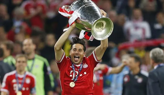 Claudio Pizarro ganó numerosos títulos con el Bayern Múnich.