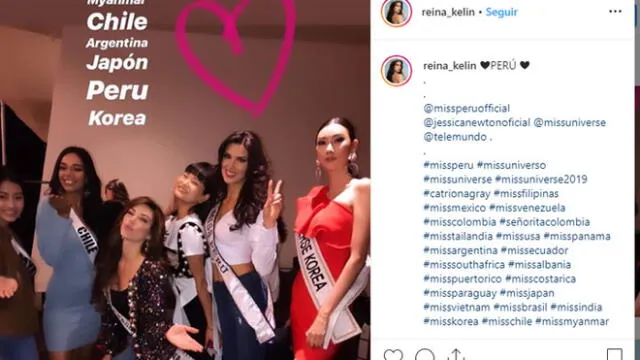 Kelin Rivera junto a otras reinas de belleza