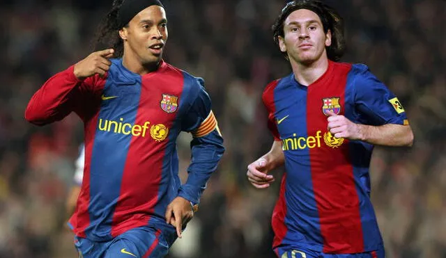 El argentino compartió vestuario con Ronaldinho durante cinco temporadas en el Barcelona.