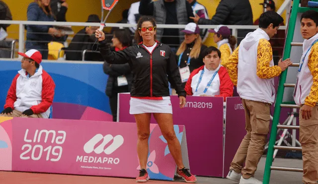Perú sumó su novena medalla de oro en los Juegos Panamericanos Lima 2019 gracias a la victoria de Claudia Suárez en paleta frontón. (FOTO: Rodolfo Huamán).