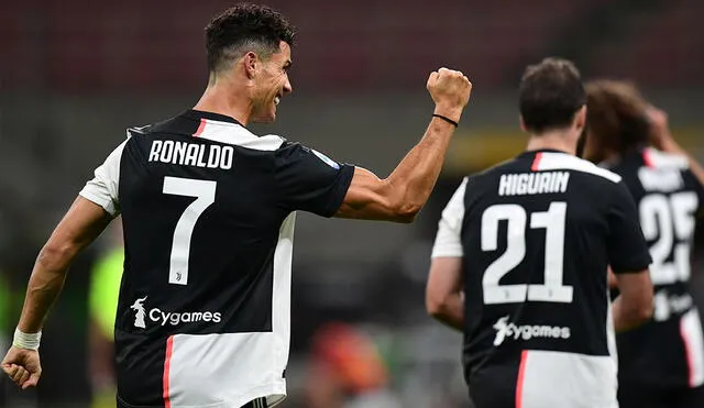 Cristiano Ronaldo marcó el segundo tanto para la Juventus. Foto: AFP.