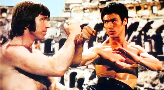 bruce lee and chuck norris and jackie chan