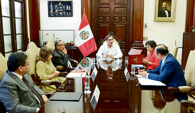 Respaldo. Consejo de Estado se reunió horas después del mensaje del presidente Vizcarra.