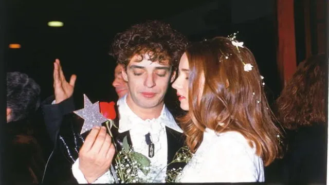 Cecilia Amenábar y Gustavo Cerati el día de su boda. (Foto: Internet)