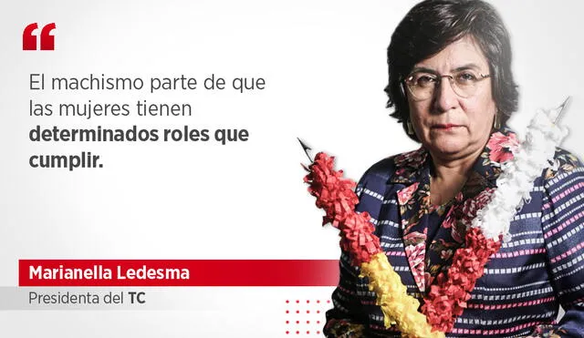 Marianella Ledesma, presidenta del Tribunal Constitucional. Composición: Fabrizio Oviedo / La República.