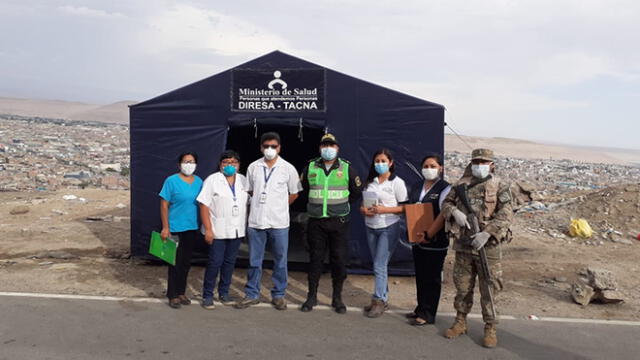 Equipo de Salud, junto a la Policía y el Ejército realiza esta acción en Tacna.