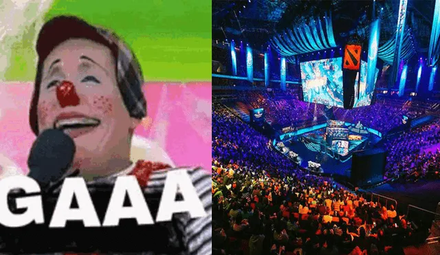 El payaso ‘Chupetín Trujillo’ ya es internacional, puesto que fue mencionado en The International 2019, el mundial de Dota 2. Foto: Captura.