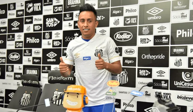 Presidente del Santos aseguró que Christian Cueva tiene muchas posibilidades de irse del club.