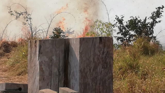 COER atendió este sábado seis incendios forestales en Iñapari, Iberia, Tampopata, Laberinto e Inambari. (Foto: Alcaldía de Iñapari)