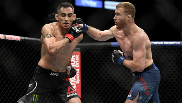 Justin Gaethje derrotó a Tony Ferguson y es el nuevo campeón interino de peso ligero. Foto: AFP