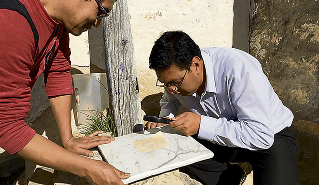 Historia. Especialista analiza la inscripción de la piedra ara de la iglesia de Cucho.