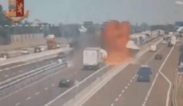 Italia: así fue la explosión del camión cargado de combustible en Bolonia