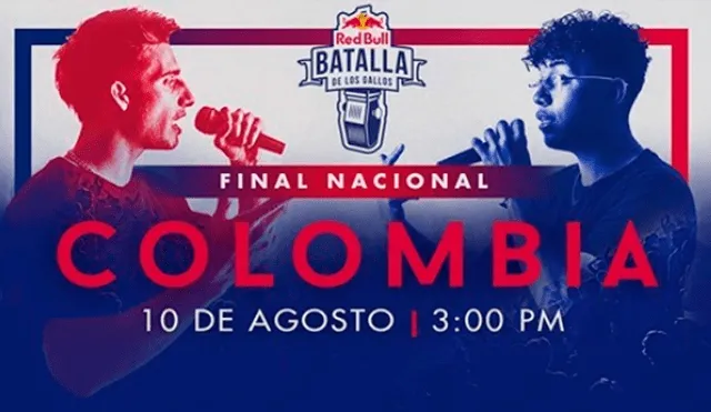 Final Nacional de Red Bull Batalla de los Gallos Colombia 2019 EN VIVO vía Red Bull TV, Facebook y YouTube este sábado 10 de agosto.