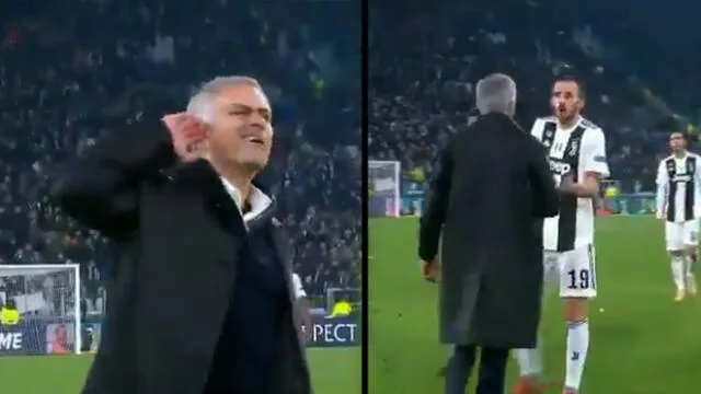 José Mourinho tuvo polémico gesto tras vencer a la Juventus en la Champions League [VIDEO]