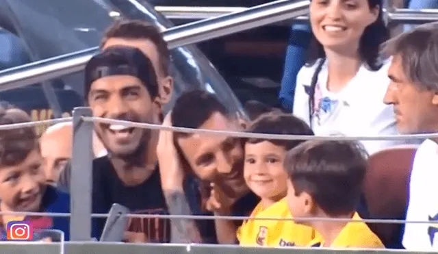 Mateo Messi, hijo de Lionel Messi, fue protagonista de un inusual momento durante el partido del Barcelona.