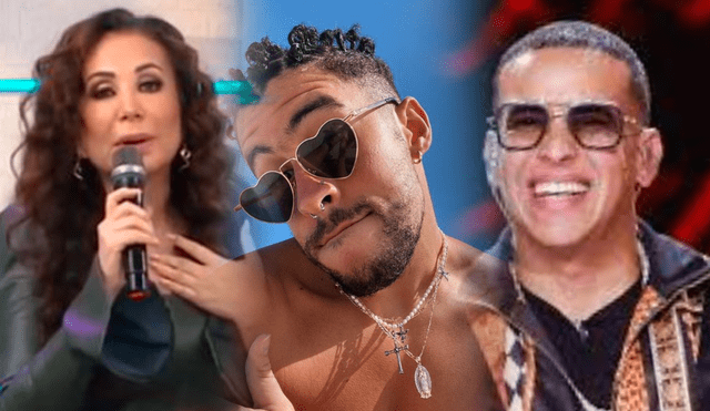 Janet Barboza confundió dos veces al cantante puertorriqueño Bad Bunny. Foto: composición/captura América TV/Instagram/AFP