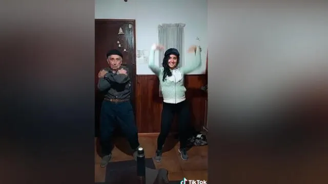 Desliza las imágenes para ver el divertido baile que hizo un padre con su hija en plena cuarentena. Foto: Meli Sellanes Álvare/TikTok