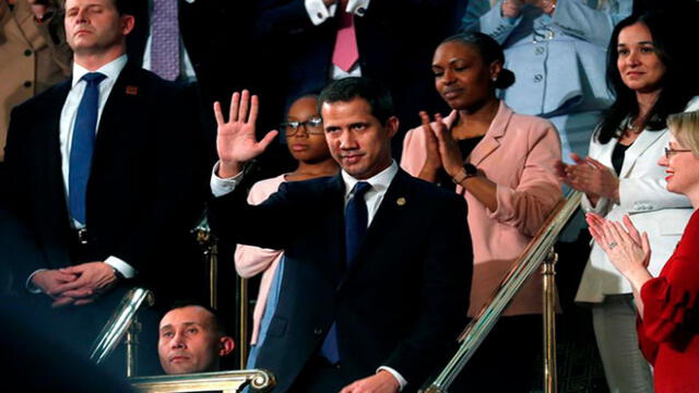 Juan Guaidó estuvo presente en el Congreso y allí fue aplaudido tanto por el Partido Republicano como por el Partido Demócrata de Estados Unidos. Foto: EFE