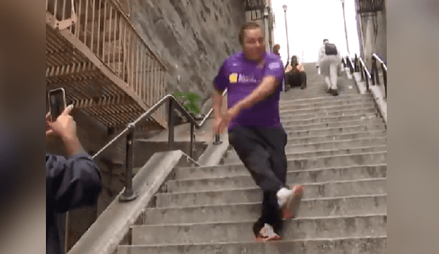 Facebook viral: hincha de Alianza Lima se graba bailando como el Joker de Joaquin Phoenix en escaleras de Nueva York