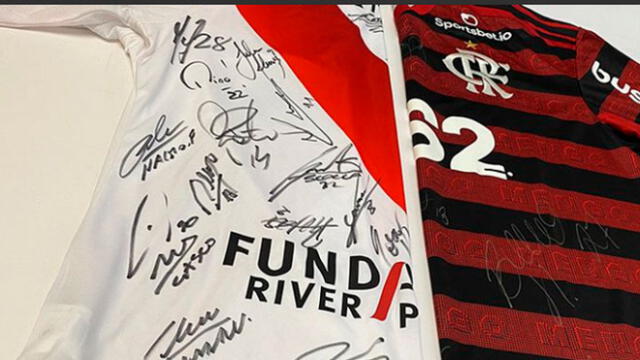 River Plate y Flamengo donaron camisetas autografiadas para ayudar a niños del Puericultorio Pérez Aranibar [FOTOS]