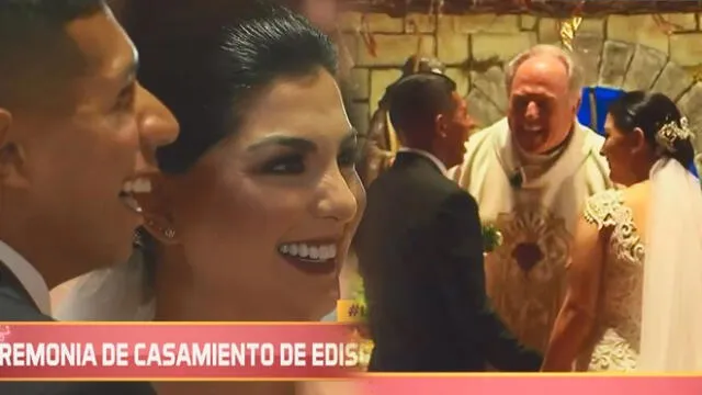 Padre Pablo Larrán hace broma sobre Alianza Lima en boda de Edison Flores y Ana Siucho.
