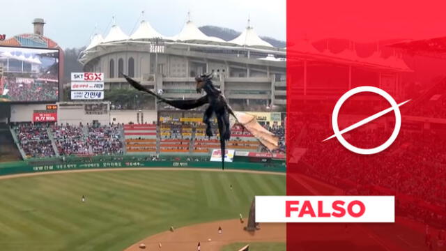 ¿El “holograma de un dragón” voló en la apertura de la liga de béisbol de Corea del Sur? [VIDEO]