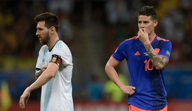  Argentina vs. Colombia: James 'deja pagando' a Messi con impresionante 'caño' [VIDEO]