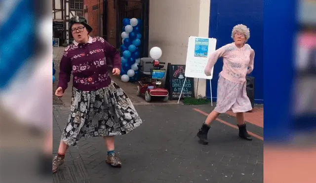 Un par de ancianas dejaron a más de uno con la boca abierta al realizar enérgica coreografía de Break Dance una vía de Estados Unidos