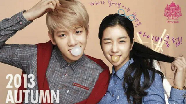 Seo Ye Ji y EXO para la marca de uniformes y ropa juvenil IVY CLUB. Foto: Naver