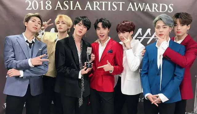 BTS ganó el Premio Artista del Año junto a otros 10 grupos y cantantes en los AAA 2018.