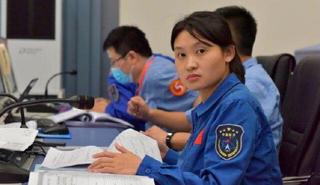 Zhou fue la comandante más joven en la misión de exploración lunar Chang'e-5. Foto: CCTV