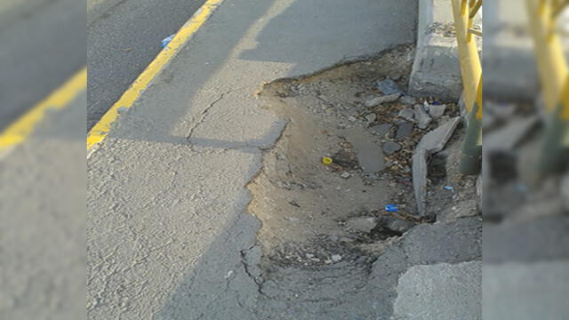 #YoDenuncio: conductores piden arreglar hueco en pista de Chorrillos