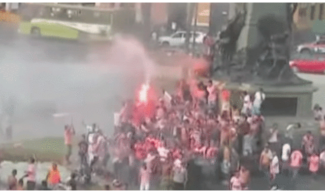 MML denunció a barristas del Sport Boys por causar daños en la Plaza Bolognesi | VIDEO
